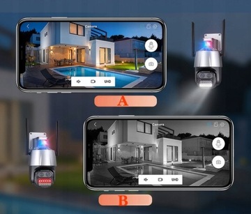 ВНЕШНЯЯ ВРАЩАЮЩАЯСЯ WIFI IP-КАМЕРА С 8-кратным ЗУМОМ 4MPX+4MPX ДЛЯ МОНИТОРИНГА