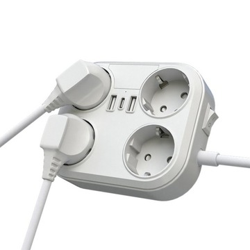 для стены ЕС с 4 розетками переменного тока и 3 портами USB 5 В