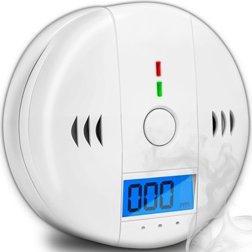CZUJNIK CZADU CO GAZU TLENKU WĘGLA CERTYFIKOWANY WYKRYWACZ LCD CZUJKA ALARM