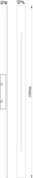 Современный линейный светодиодный настенный светильник LINE GAP 100см WOBAKO
