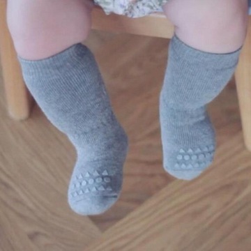 Нескользящие носки Cute Baby Boy Girl Теплые носки для малышей Темно-серые
