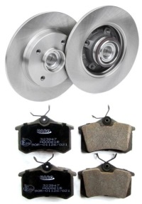 фото thumb №1, Тормозные диски тормозные с подшипник + тормозные колодки задняя peugeot 208 2008 citroen c3 c4