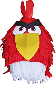 БОЛЬШАЯ маска-палочка PINIATA на день рождения ANGRY BIRDS XL 100 см
