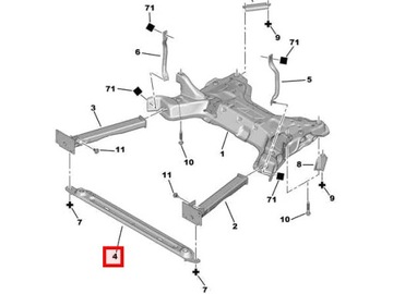 фото thumb №4, Балка pas переднє підсилювач лобове citroen c4 picasso berlingo iii ds5
