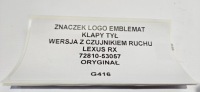 Значок эмблема крышки задний  lexus rx оригинал 72810-53057 в Украине, фото thumb