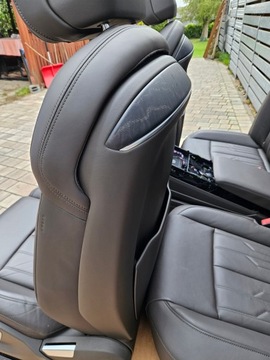 фото thumb №12, Audi a8 d5 4n довгий сидіння диван підлокітники оббивка обшивки шкіра захист колонки