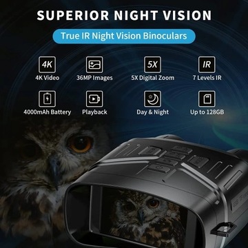 Nv4000 Бинокль ночного видения 4k 5X Инфракрасные очки ночного видения