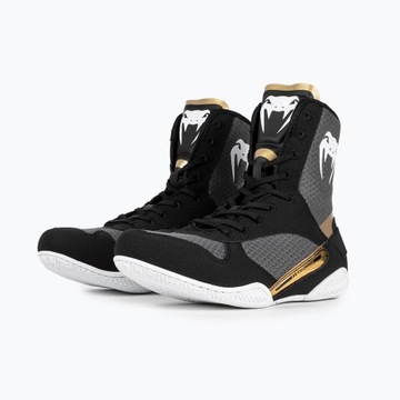 Buty bokserskie Venum Elite Boxing black/white/gold 41 (8 US)