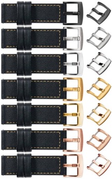 Pasek skórzany 19mm do zegarka elegancki premium Włoska skóra MOVEAR