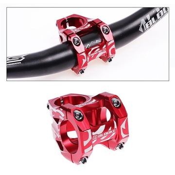 Mostek rowerowy 31,8 mm Krótki mostek ze stopu aluminium Czerwony