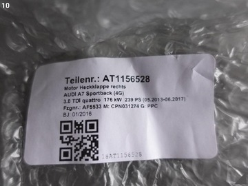 фото thumb №11, Audi a7 4g8 рестайлінг амортизатор петля кришки праві зад