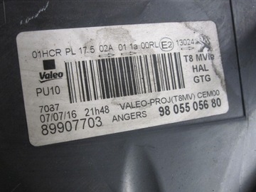 фото thumb №8, Peugeot 3008 i рестайлінг 16r лампа ліва перед 9805505680 англієць