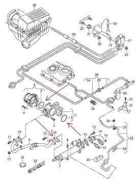 Комплект прокладок клапана EGR 2.0 TDI AUDI VW SKODA