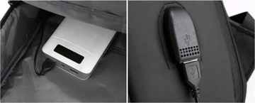 РЮКЗАК ДЛЯ НОУТБУКА 15 ДЮЙМОВ, БИЗНЕС-СУМКА USB, ЧЕРНЫЙ, ЭЛЕГАНТНОЕ КАЧЕСТВО