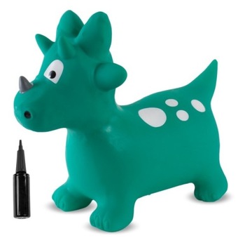 Skoczek gumowy dla dzieci DINO 59 cm zielony do skakania z pompką