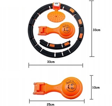 Hula hop HULA ROLL z obciążeniem odchudzające Z LICZNIKIEM