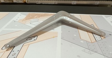 UCHWYT WSPORNIK KĄTOWNIK PODPÓRKA PÓŁKĘ DO PÓŁKI BIAŁY METALOWY 200x150 MM