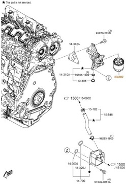 ФИЛЬТР МАСЛЯНЫЙ MAZDA 2.0 2.5 SKYACTIV PY8W14302 ОРИГИНАЛ