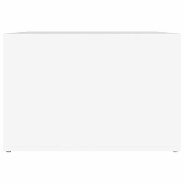 VidaXL Тумбочка прикроватная, белый, 57x55x36 см, ткань