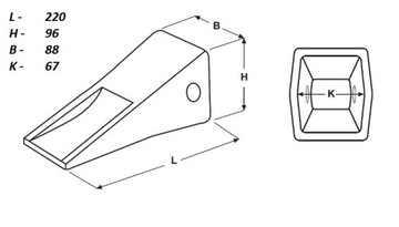 СИСТЕМА ЗУБЬЕВ КОВША CAT J300 LONG SPLIT 1U3302
