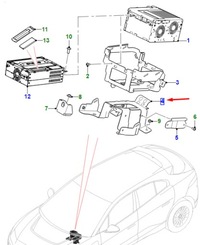 фото thumb №1, Jaguar i-pace x590 info/entertainment module lower кронштейн t4k11616