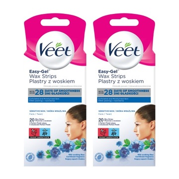 Полоски для депиляции лица VEET для чувствительной кожи 40