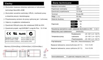 ГЕЛЕВАЯ батарея 15 ЛЕТ ENERBLOCK JDG12-200