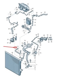фото thumb №1, Vw cc 35 двигун охолоджуюча рідина шланг 3c0121096ad original