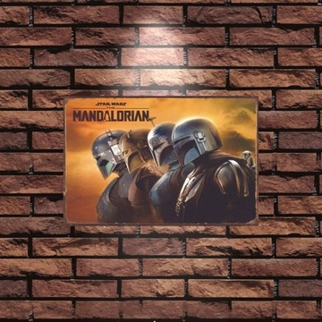 Лист декоративной доски 20х30 см Mandalorian Bo Katan Retro Vintage