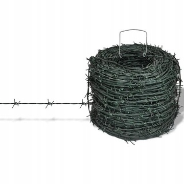 КОЛЮЧАЯ ПРОВОЛОКА С ЗЕЛЕНОЙ ПОКРЫТИЕМ 100М 2,1ММ