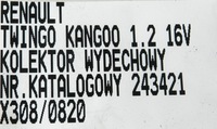 фото thumb №7, Коллектор выпускной 243421 renault twingo 1.2b 16v