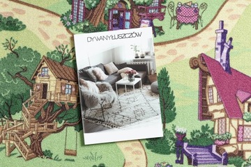 ANTYPOŚLIZGOWY DYWAN DZIECIĘCY 95x133 róż #AW012