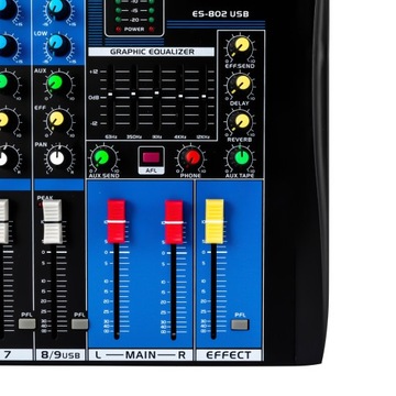 8-канальный аудиомикшер, цифровая консоль, USB-микшерная консоль для звука