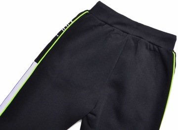 GROS Spodnie dresowe czarne joggery Dresy lekko ocieplane r 110/116