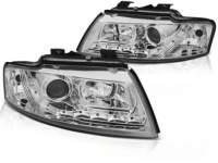 Купить Фонари передние к audi a4 b6 кабриолет  02-06 led хром, фото thumb