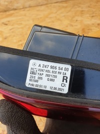 фото thumb №11, Mercedes glb w247 x247 лампа правый задняя w крышка a2479065400 bdb cała