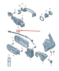 фото thumb №1, Vw golf plus 52 rear правый door lock трос кабель 5m0839086e