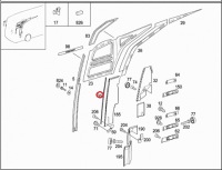 фото thumb №7, Mercedes-benz уплотнитель стёкла сдвижной a0029874233