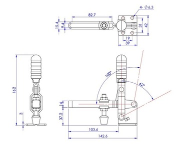 Зажим Зажим Quick Clamp 101E 180 кг