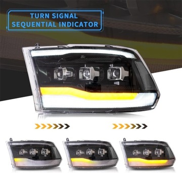 фото thumb №8, Dodge ram 2009-2018 лампа лампи led vland ліва +права європа чорний matrix