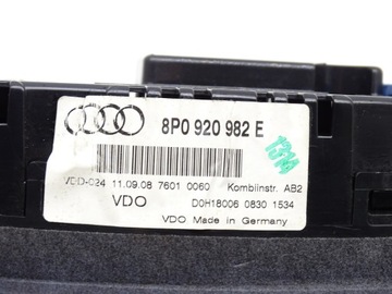 фото thumb №8, Спідометр  манометр прилади audi a3 8p рестайлінг cabrio 1.8 tfsi bzb 09r 8p0920982e