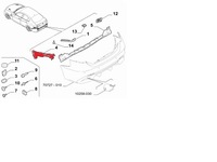 фото thumb №3, Alfa romeo giulia напрямна бампера лампи задня лівий