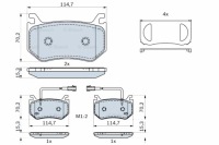 фото thumb №2, Тормозные колодки тормозные задняя alfa romeo giulia stelvio 2.9 10.15- bosch