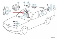 Bmw 5 e34 передня лампа do czytania внутрішня 63311384963 1384963 oem Оригінал, фото thumb