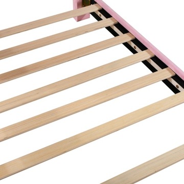 Łóżko dziecięce miękkie łóżko 90*200 cm rozkładana sofa różowym