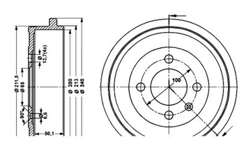 фото thumb №1, Ate барабани гальмівні зад seat arosa, cordoba, шнур