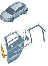 фото thumb №1, Накладка стойка b наружная зад правая audi a1 aso оригинал новая