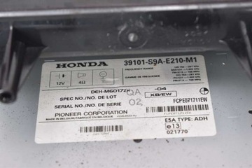 фото thumb №8, Радіо радіопрогравач cd aux rds 39101-s9a-e210-m honda crv 2 ii 04-06