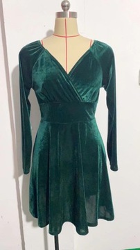 Sukienka na co dzień glamour przed kolano rozmiar S