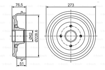 фото thumb №11, 2 x bosch барабан тормоз. peugeot 207 06- з подшипники